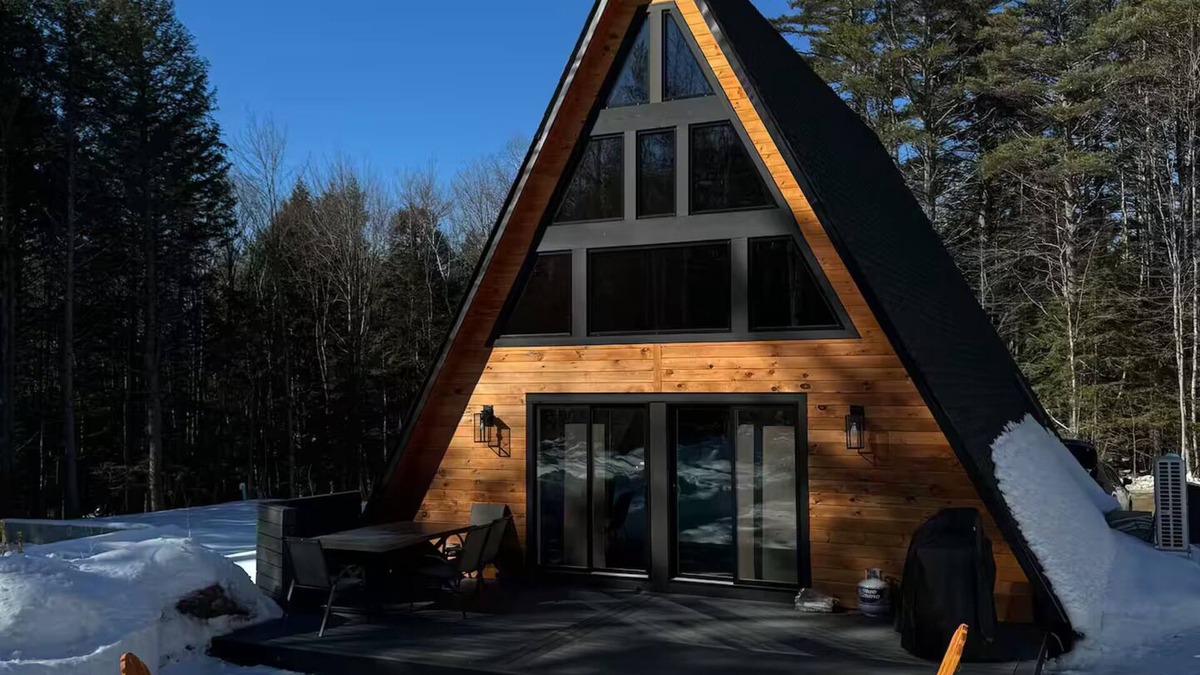 Danbury Ski Chalet | Cozy 2-bedroom A Frame chalet in delightful Danbury NH with WiFi and AC
