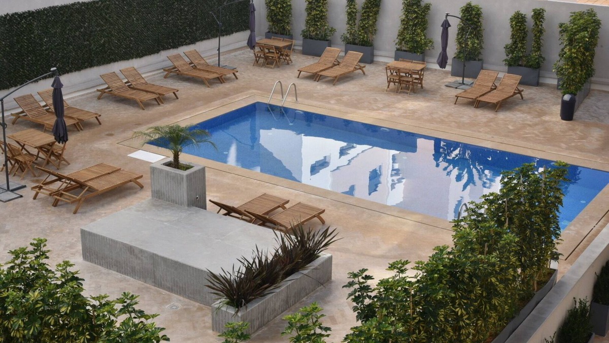 Kenitra Apartment | Cozy 2 Bedroom apt with Pool View & Gym Access!