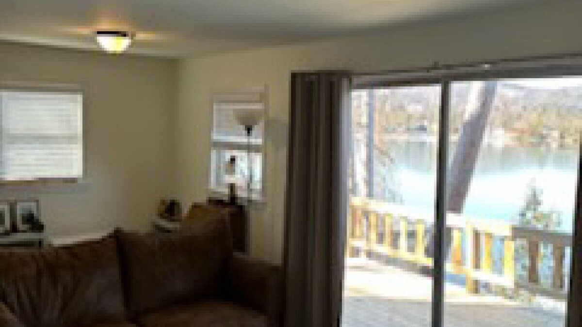 Ticonderoga House | Cozy 2 bedroom cabin at Lake George water's edge with deck & beautiful sunsets.
