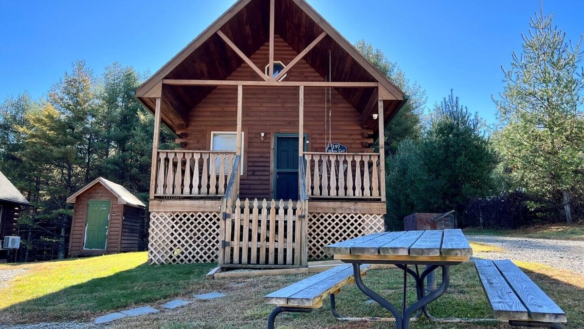 Laurel Springs Cabin | Cozy cabin Near Blue Ridge Parkway, Pet Friendly, WIFI, Pond, Gas FRPL