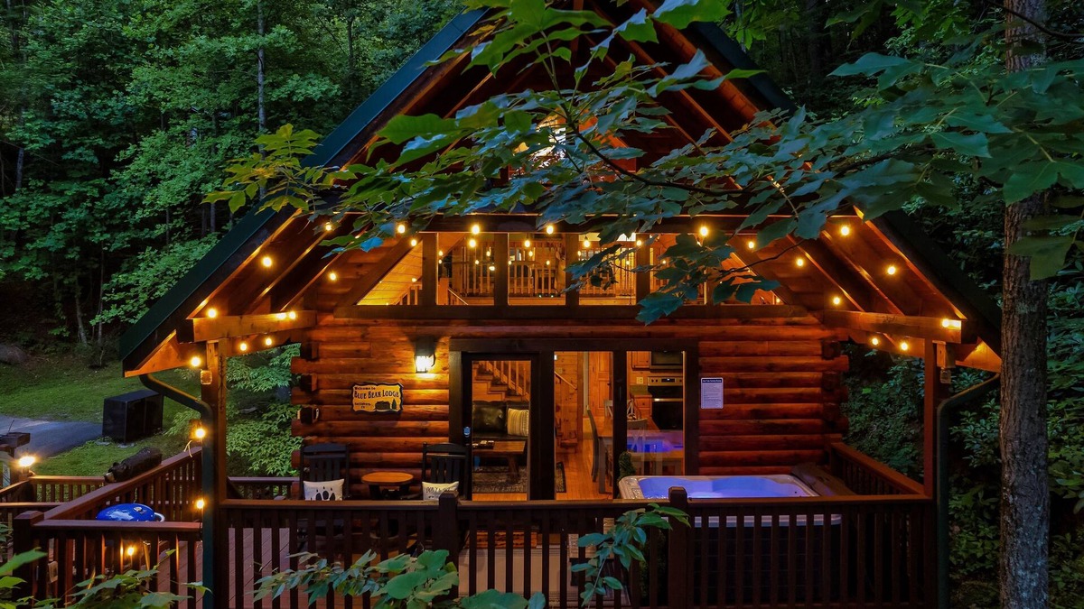 Black Bear Falls Cabin | Cozy Cabin with Hot Tub, Stream, and Prime Smoky Mountain Location