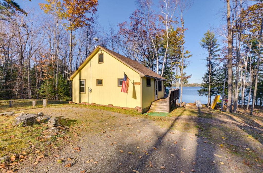 Eddington House | Cozy Chemo Pond Cabin with Dock and Waterfront Views