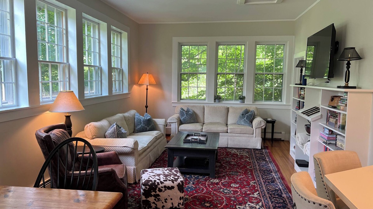 Dorset House | Cozy cottage in the Dorset Hollow. Mountain views, patio & stream. Pet friendly!