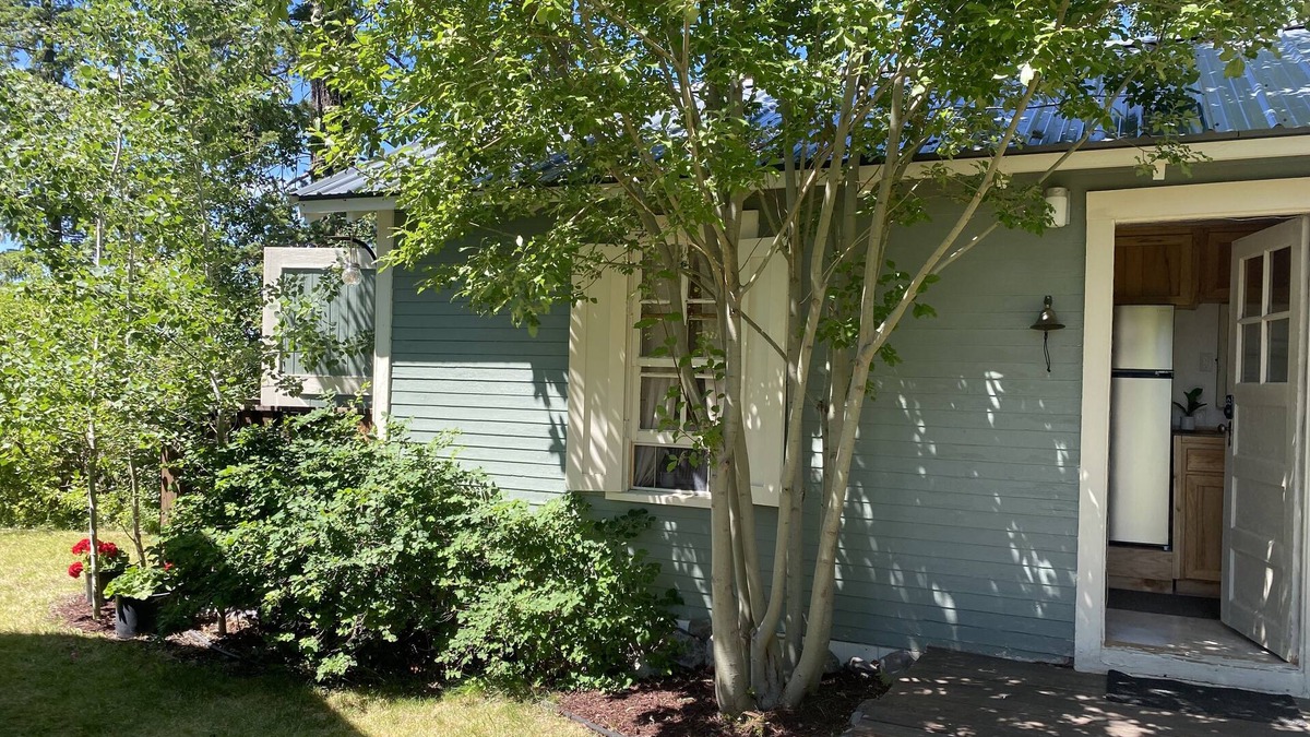 Bigfork Cabin | Cozy Cottage near Bigfork overlooking Flathead Lake in our Cherry Orchard