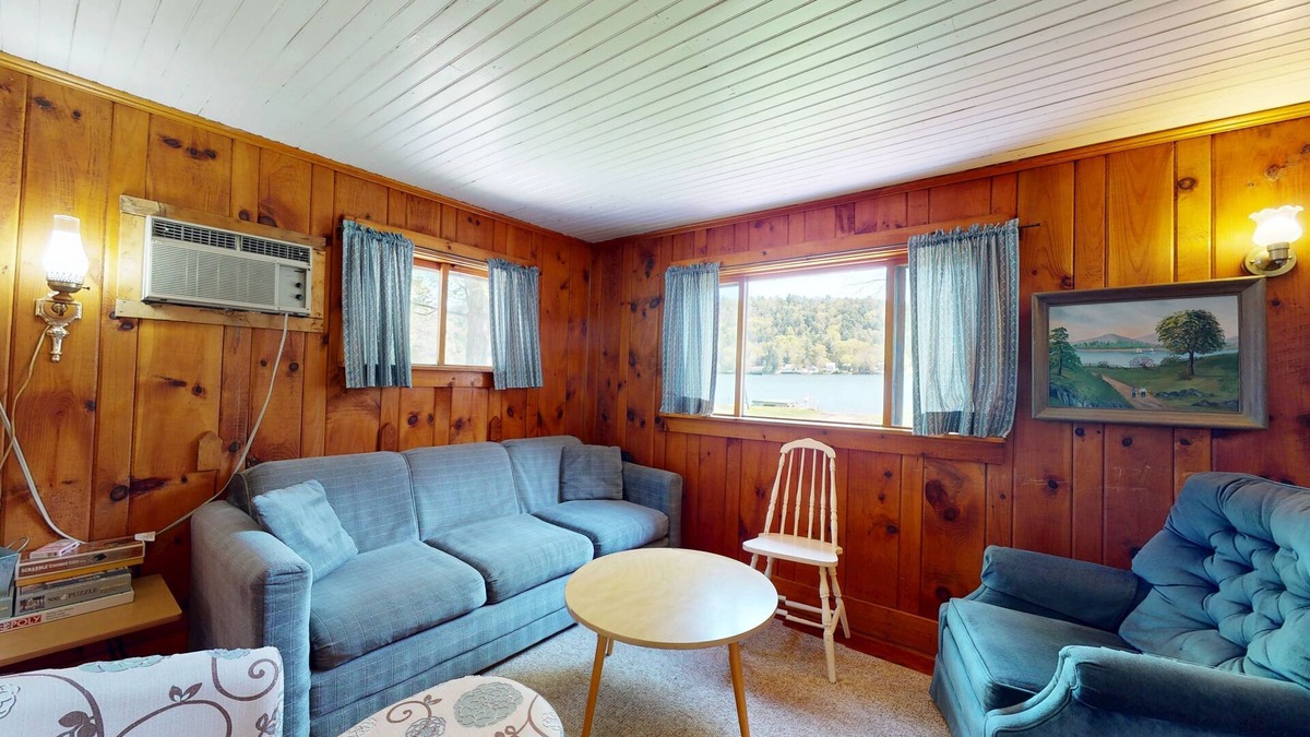Wells Cottage | Cozy cottage w/waterfront, beach, dock, lake views, playground, kayaks, and A/C