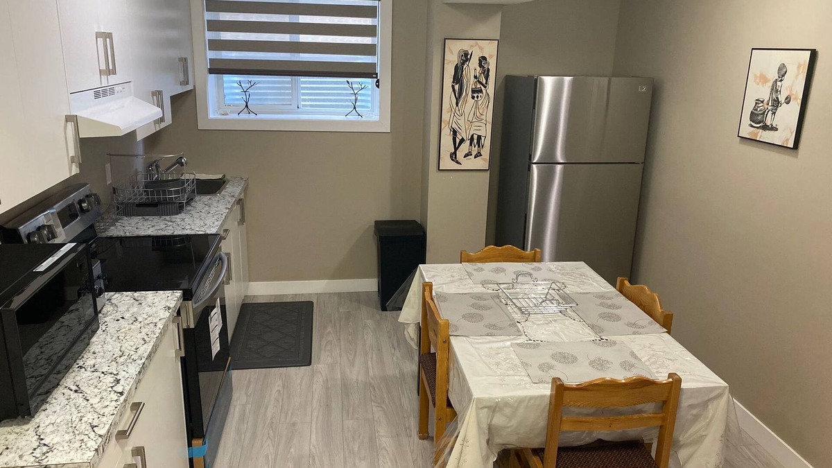 Airdrie Apartment | Cozy,furnished 2 bedroom basement apartment with a kitchen and 1 bathroom/shower
