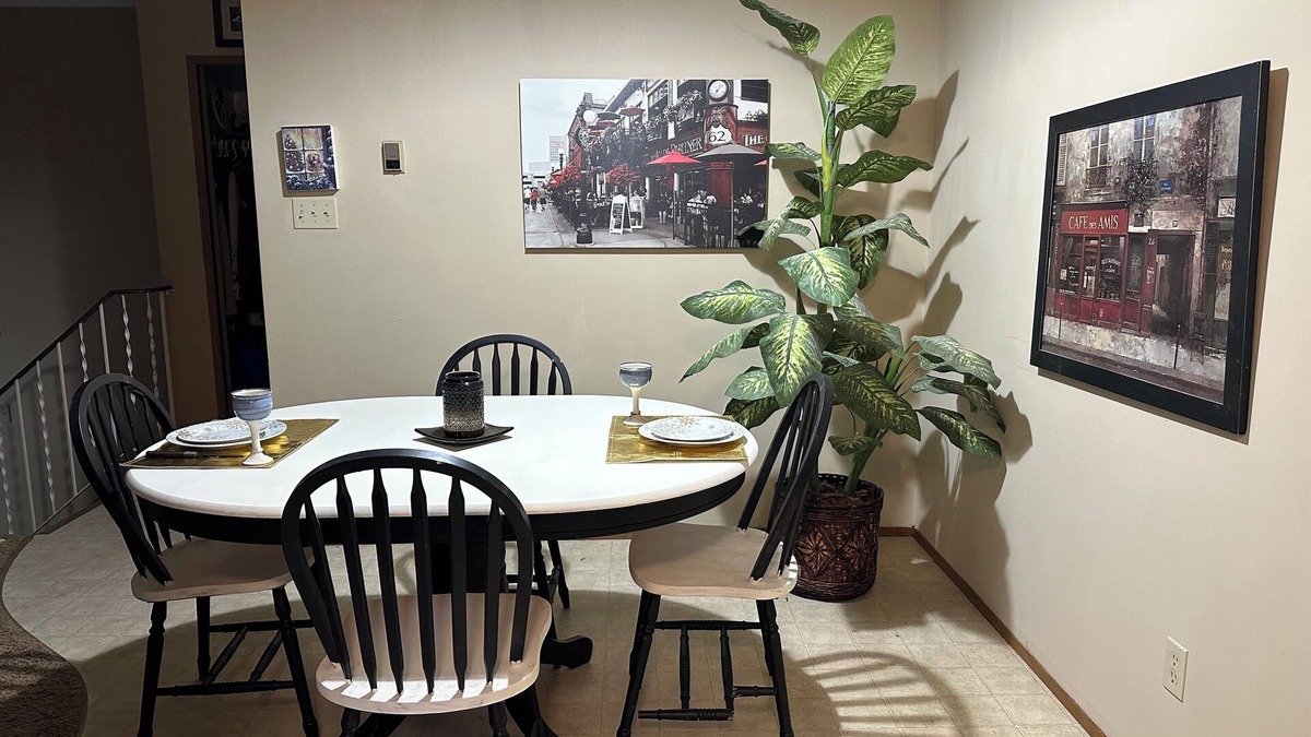 Taber House | Cozy Getaway: 2-Story Bungalow in Taber: Old-Fashioned Charm with big trees.