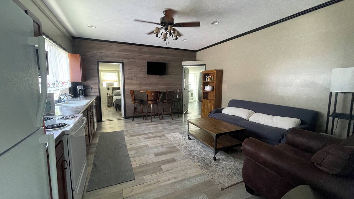 Shelbyville House | Cozy home directly across the street from Gun Lake