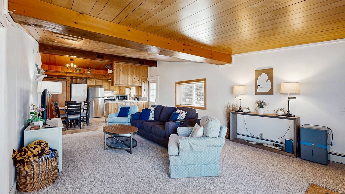 Indian River House | Cozy Lakeview Cottage with easy access to Mullett Lake w/W/D & WIFI
