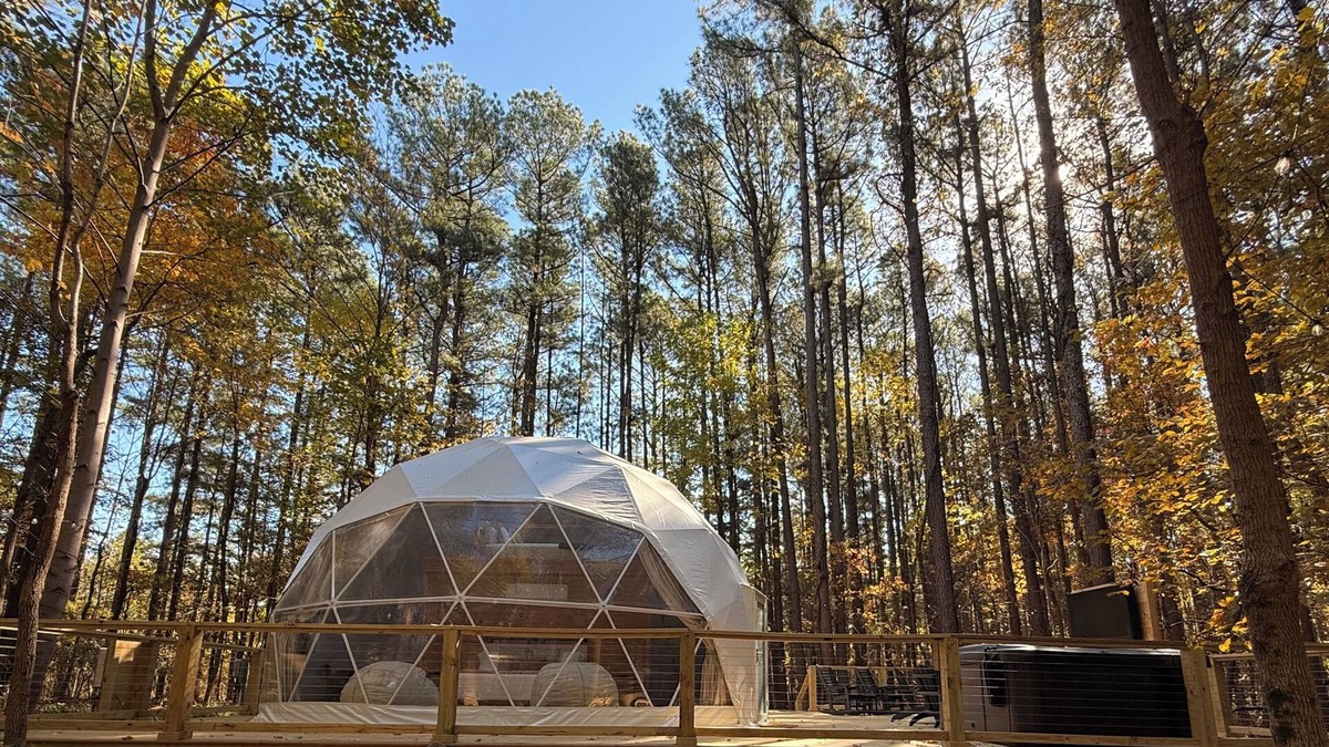 Pope County Cabin | Cozy Modern Dome with hot tub in Shawnee National Forest