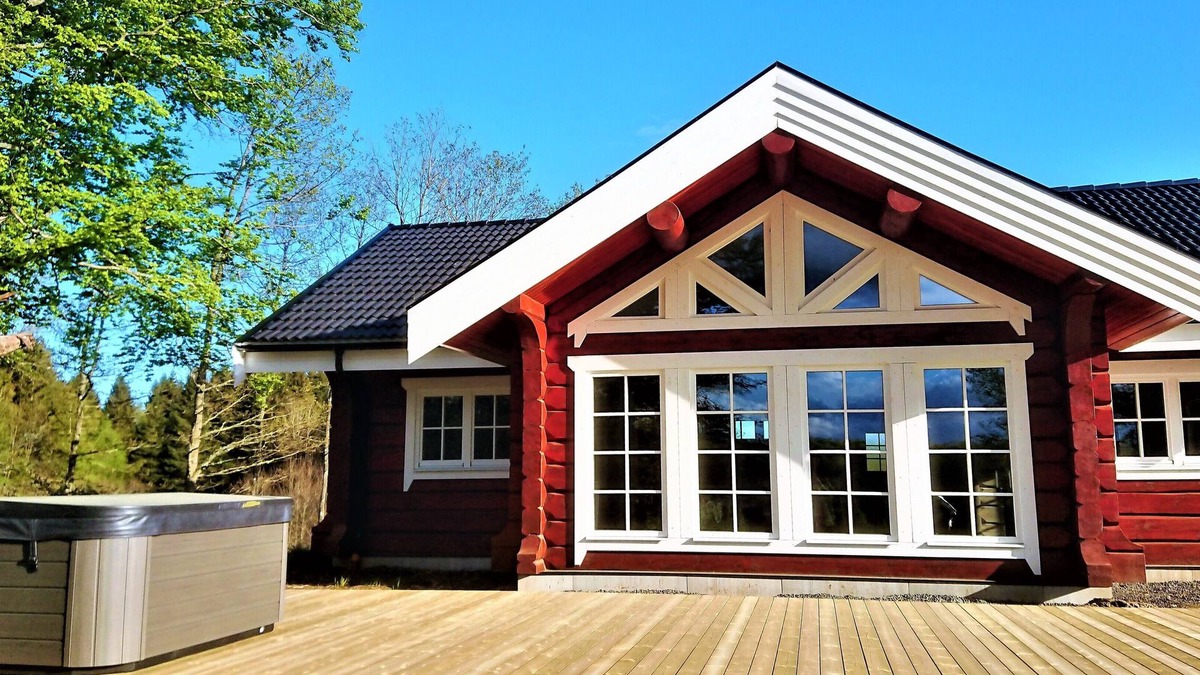 Perstorp Cabin | Cozy new built log house at lake with all extras