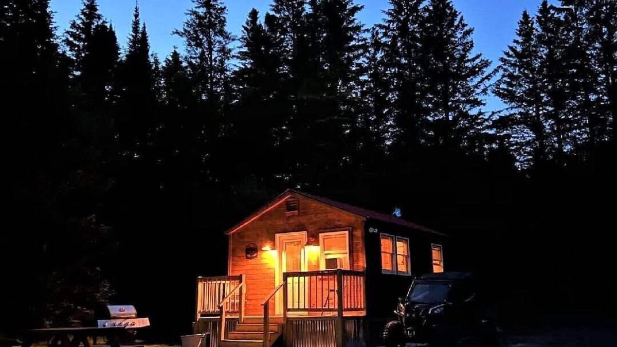 Colebrook Cabin | Cozy private rustic cabin with views of Dixville Notch