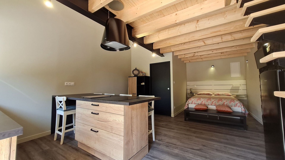 Rochetrejoux Cottage | Cozy Studio with Mezzanine, Private Courtyard, Wifi, Near Owners' Home in Renovated Barn
