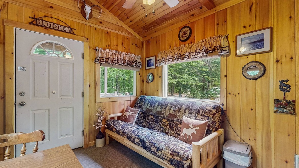 Naples Cabin | Cozy wooded cabin with lake access, firepit & kitchenette