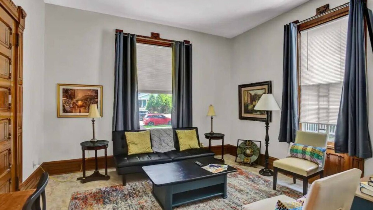 Topeka Apartment | Craftsman charm King Bedroom Private Condo Unit walk to hospital & capitol