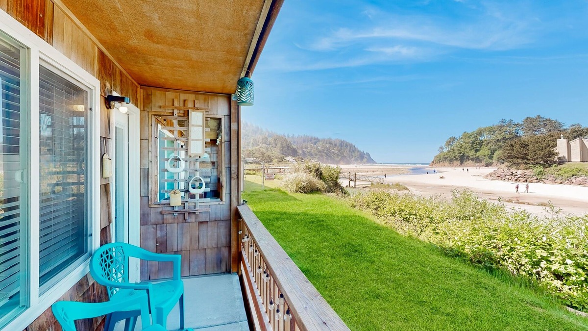Neskowin Condo | Creekfront Condo w/Private Patio, Beach Access, Shared W/D, Gas Grill, and Views