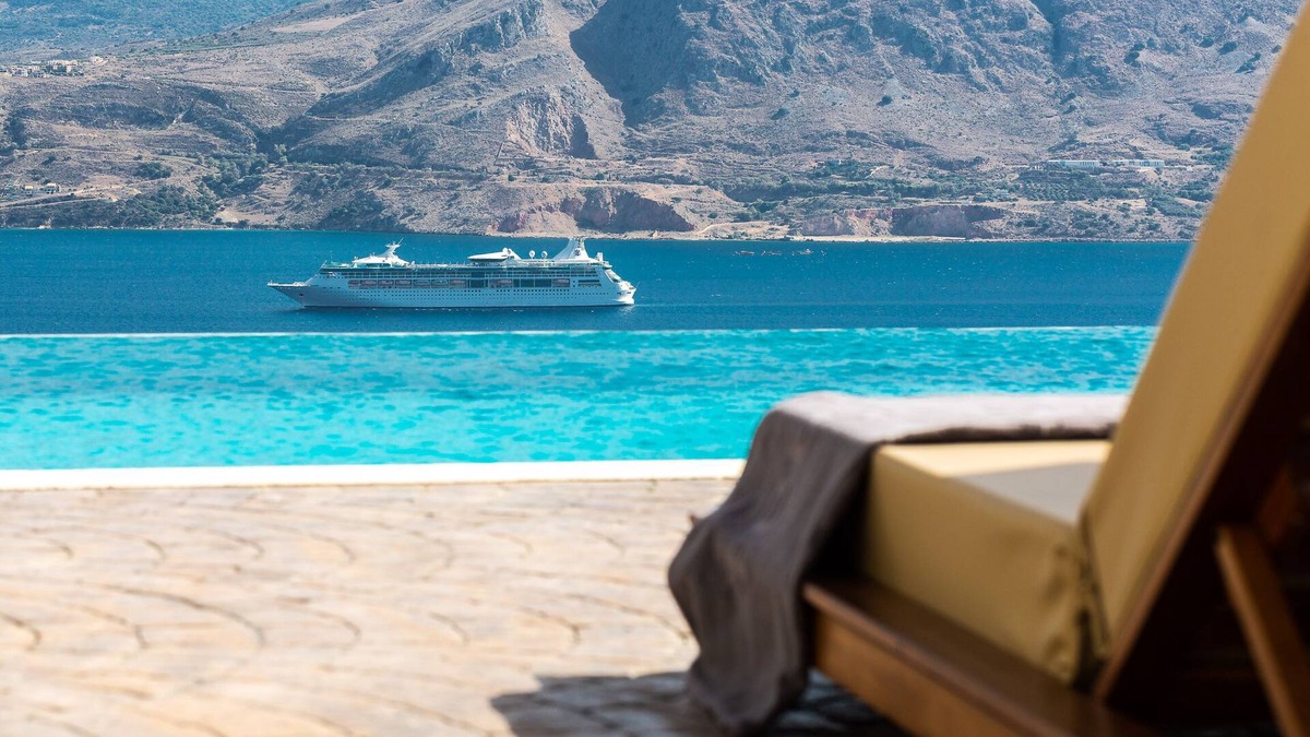 Akrotiri Villa | Cretan Luxury Reimagined-Stone Made Private Villa Overlooking the Sea: by etouri