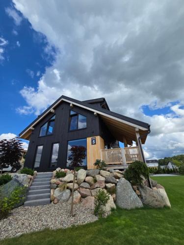 Kartuzy Villa | Czôrny Dąb - nowoczesny dom wakacyjny na Kaszubach, jacuzzi, sauna, bilard