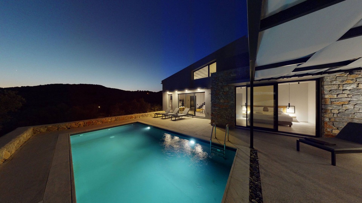 Plomari Villa | DAELIA VILLAS I of 3 Luxury Villas, private pool, in an enclosed olive grove