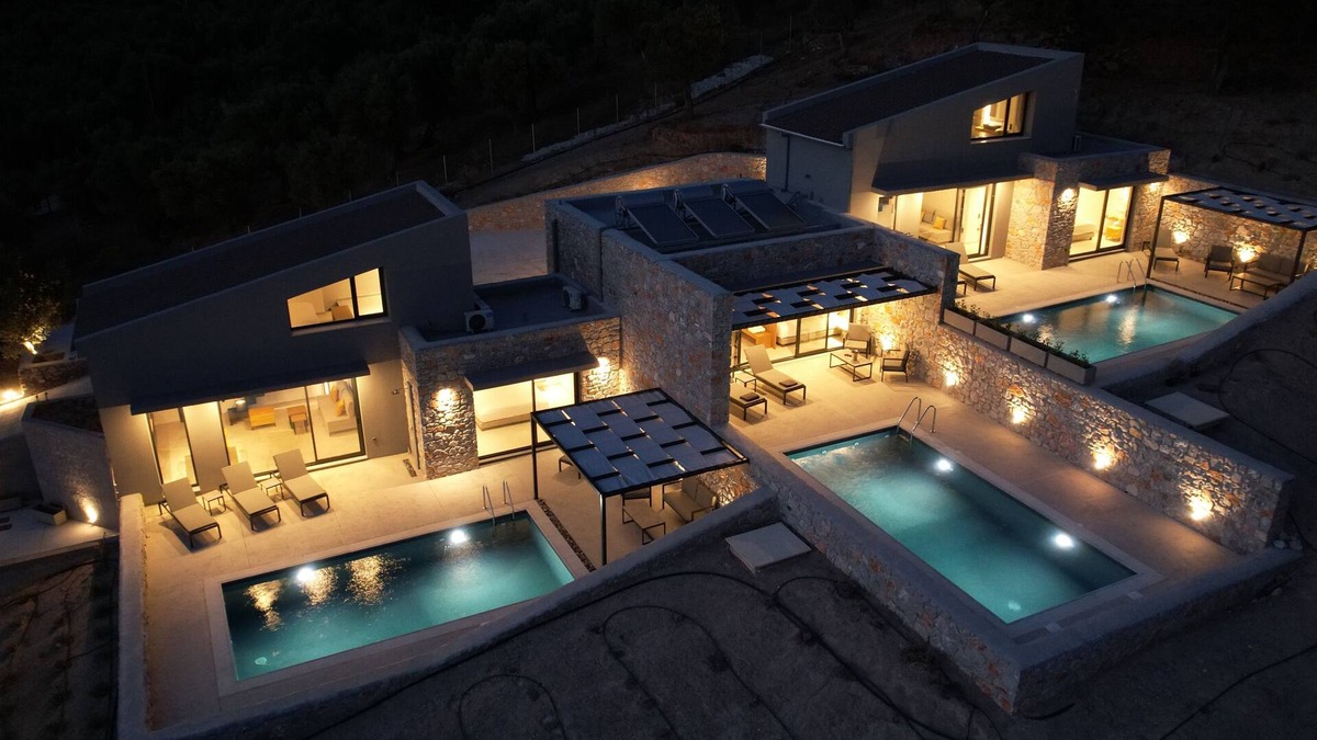 Plomari Villa | DAELIA VILLAS II of 3 Luxury Villas, private pool, in an enclosed olive grove