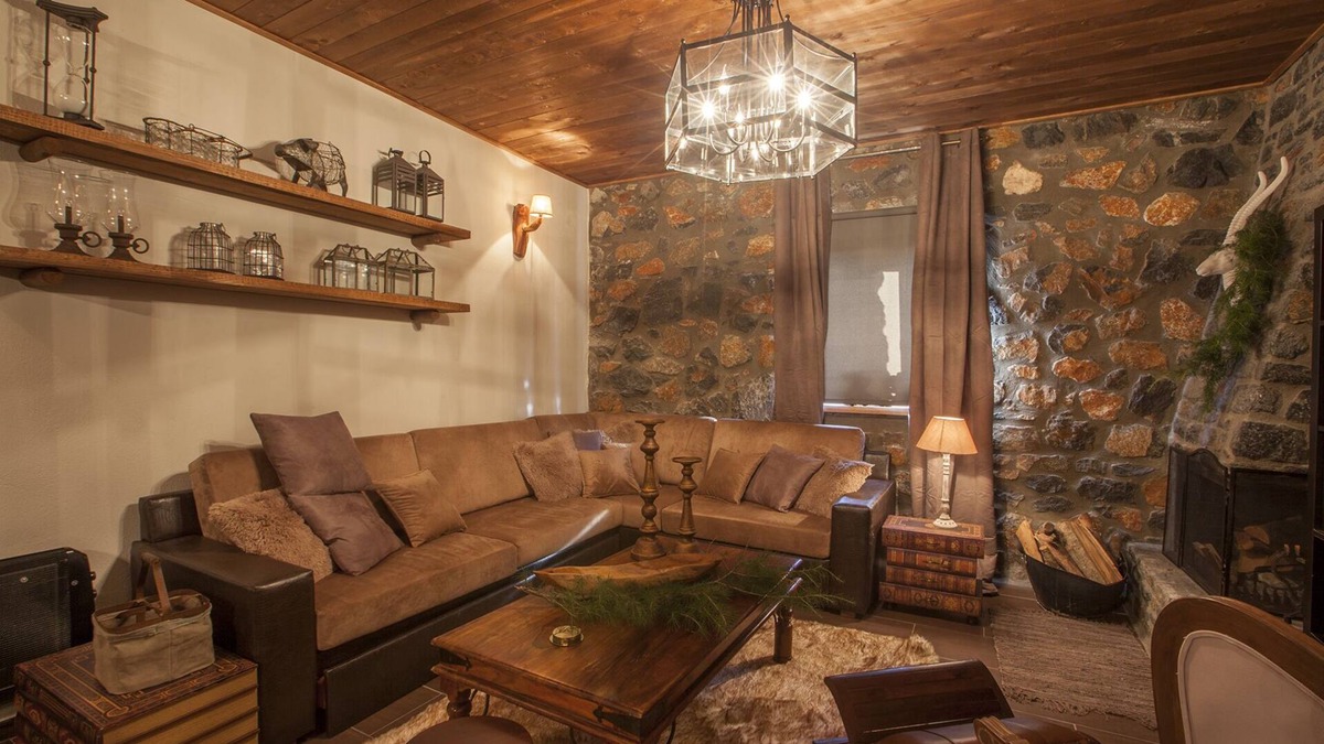 Aghios Athanasios Ski Chalet | Dandy Villas Palios Agios Athanasios |Rustic | Fireplace | Up to 6