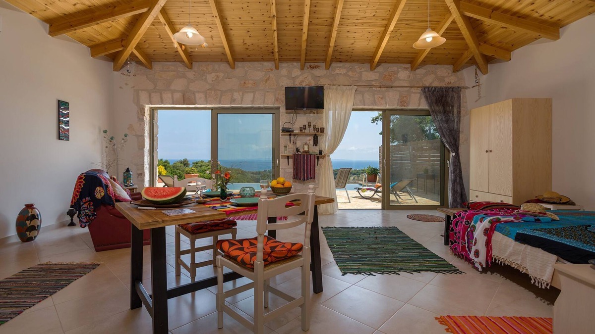 Vasilikos House | David's Villas - Villa Angela Open Plan with infinity Pool