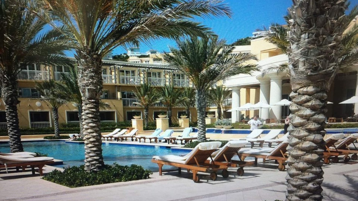 Oyster Pond Condo | Dawn Beach Club Condo overlooking the beach and St. Barts in the distance
