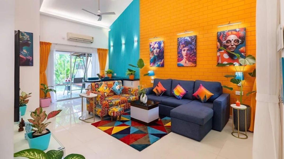 Anjuna Villa | DAZZLE BY ALOHAGOA! Stunning 2BHK GF Villa with pop art décor, 2 Porches