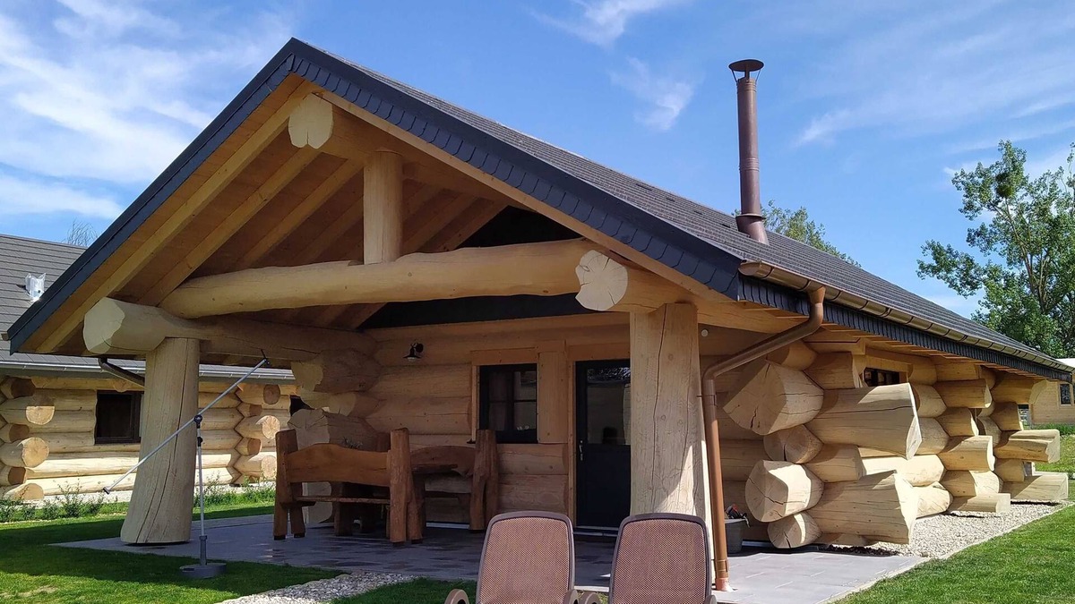 Gross Nemerow Cabin | Log Cabins Naturstammhaus Usedom 18 - Feriendorf Tollensesee