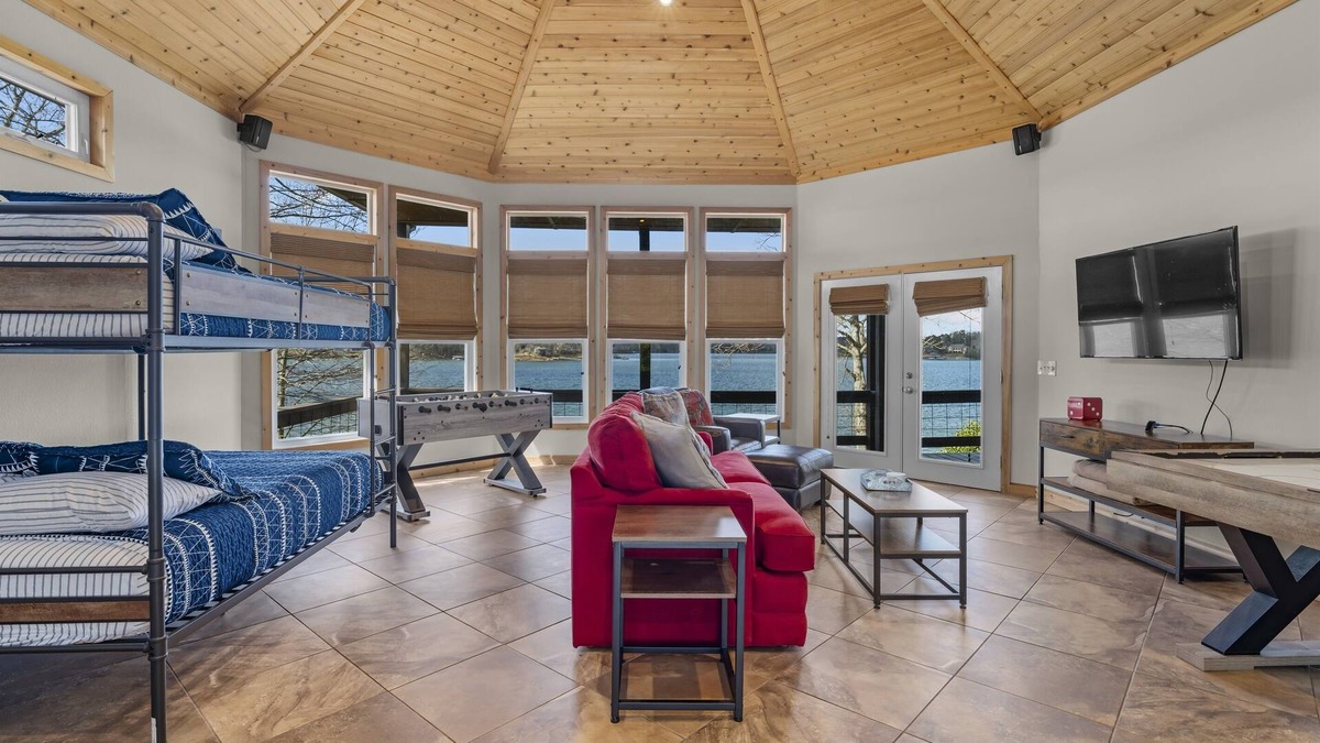 Arley House | Deep Water Lake Front with Amazing Views, Dock, Game room, SUPs, and Fire Pit