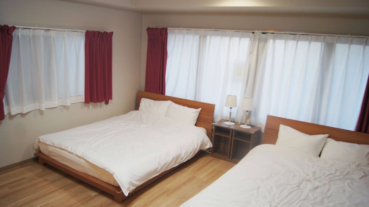 Abeno Apartment | Deluxe family 2 double beds1 single bed separat - Room 302/Osaka Ōsaka