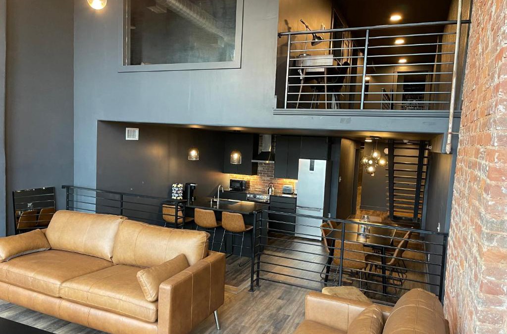 West Main Historic District Apartment | DerbyCity Plush Loft Gather in Style by Hollyhock
