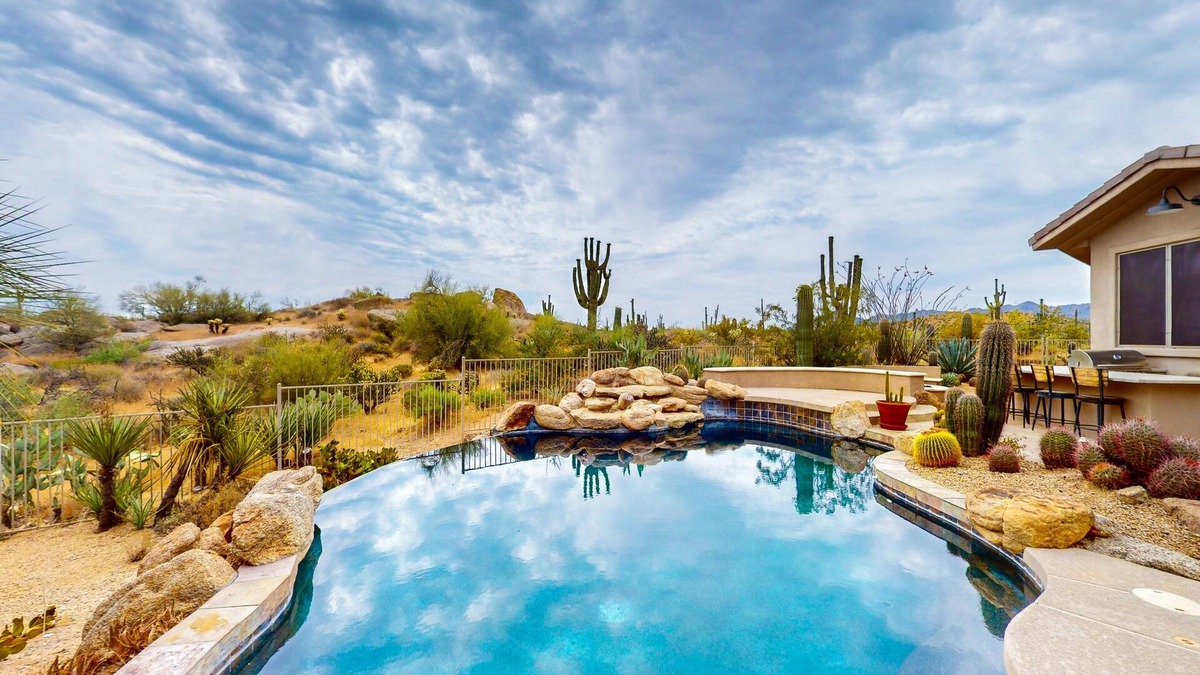 Goldie Brown Pinnacle Peak Ranch House | Desert Entertainment Paradise Luxe Villa w/Outdoor Kitchen & Lagoon Pool