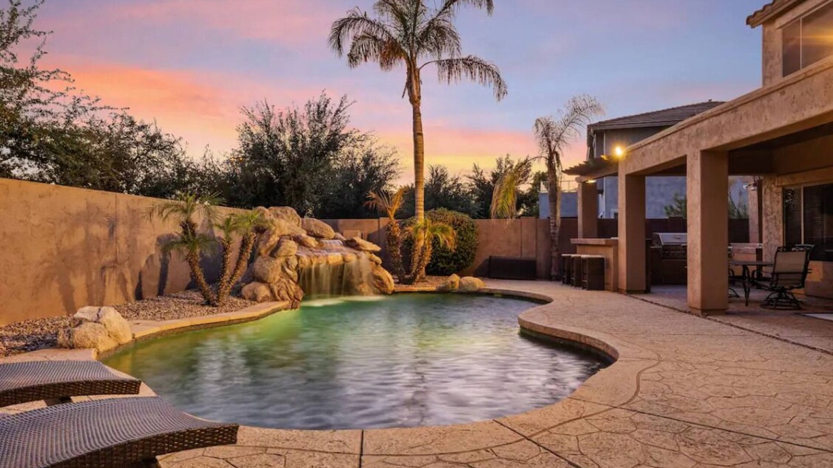 Power Ranch House | Desert Oasis - Heated Pool w/Waterfall and Grotto