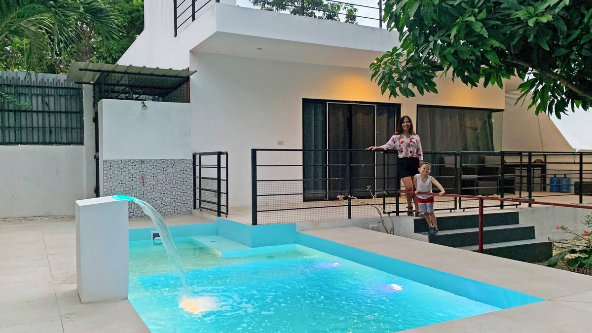 San Pedro House | Designer Villa with private Pool and Rooftop Lounge in Tropical Garden