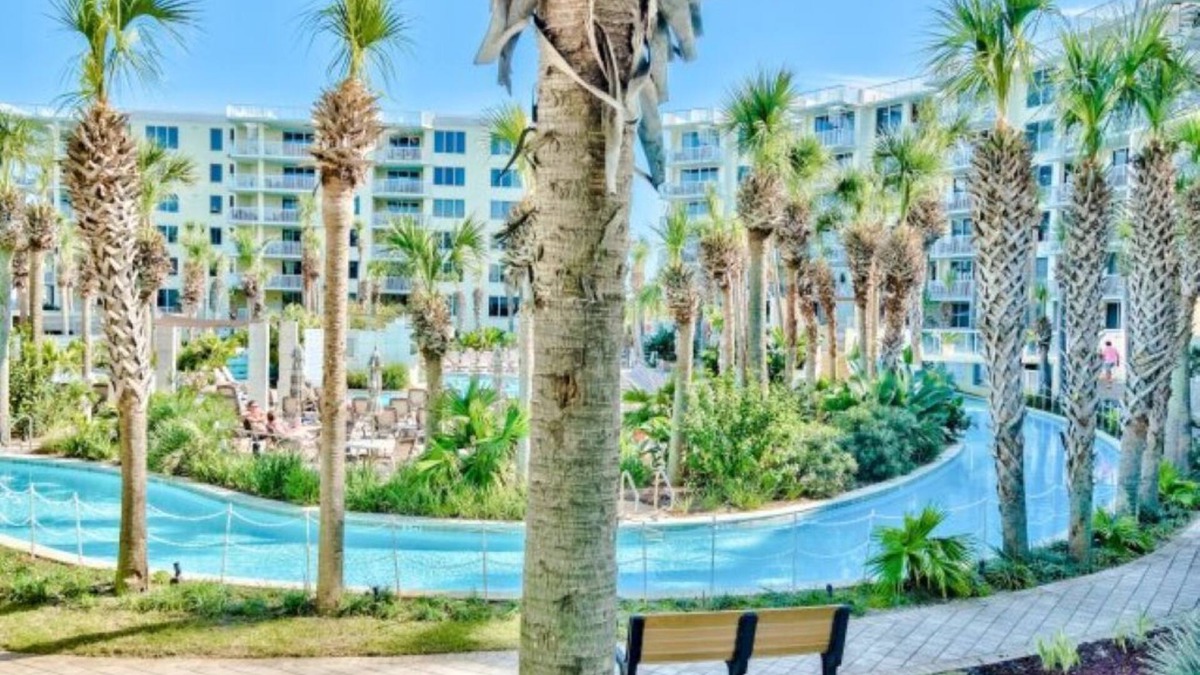 Fort Walton Beach Condo | Destin West Pelican 502 - Lazy River and Bay Views