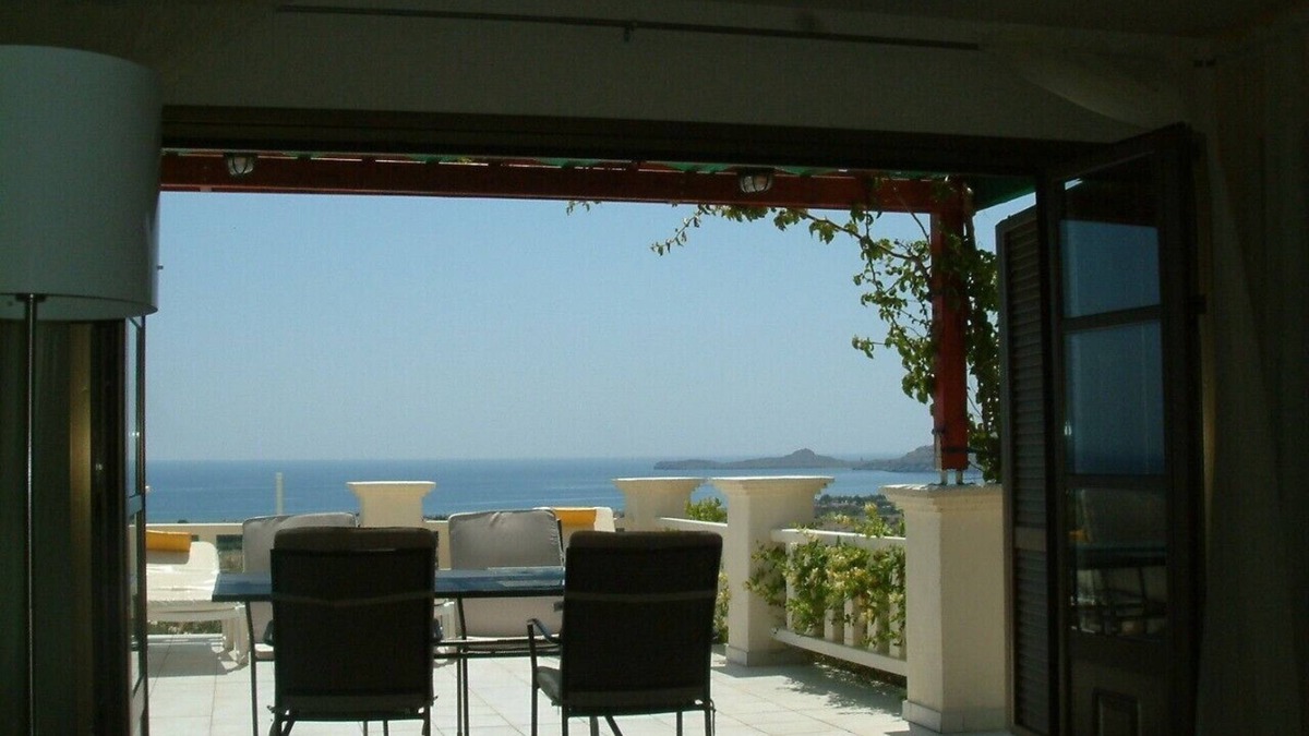 Kalathos Villa | Detached villa, private pool , sea view, Air con , large plot . Nr Lindos