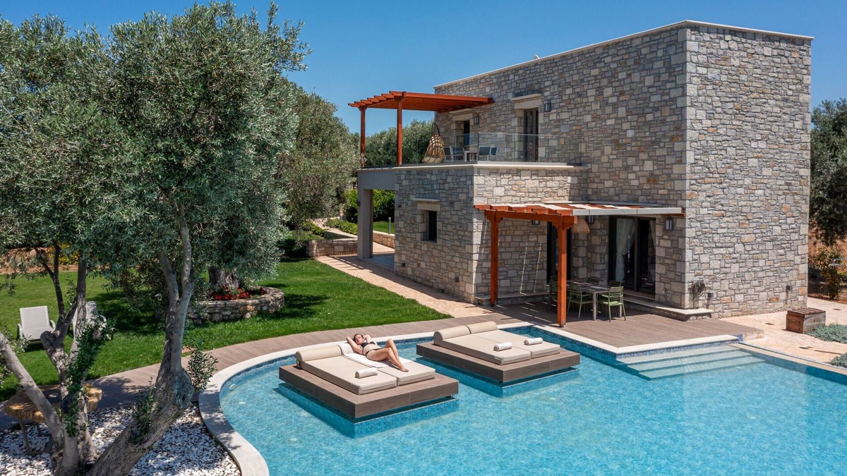 Prinos Villa | Diktamos villa,huge private pool,Garden