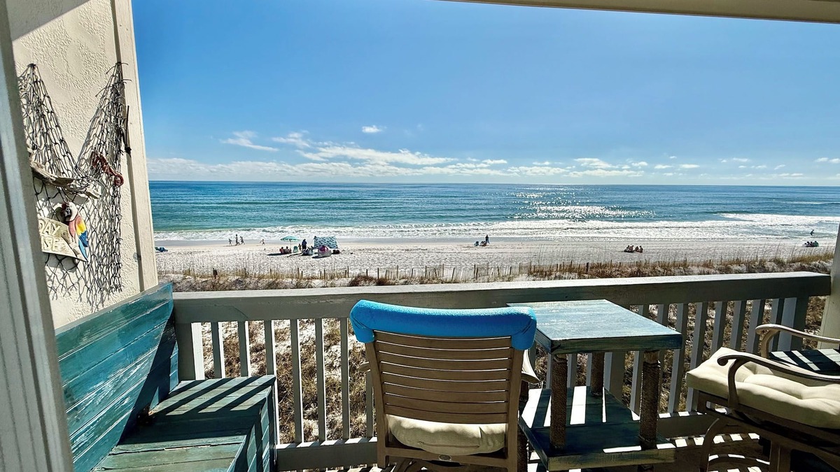 Pensacola Beach Condo | Direct Gulf-Front. 200+ ★ Reviews “Seas the Day” 2BR/2BA – Villas on the Gulf