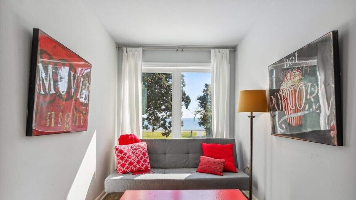 Newport News Apartment | Discover a compact studio with private Chesapeake Bay view, designed for extended stays