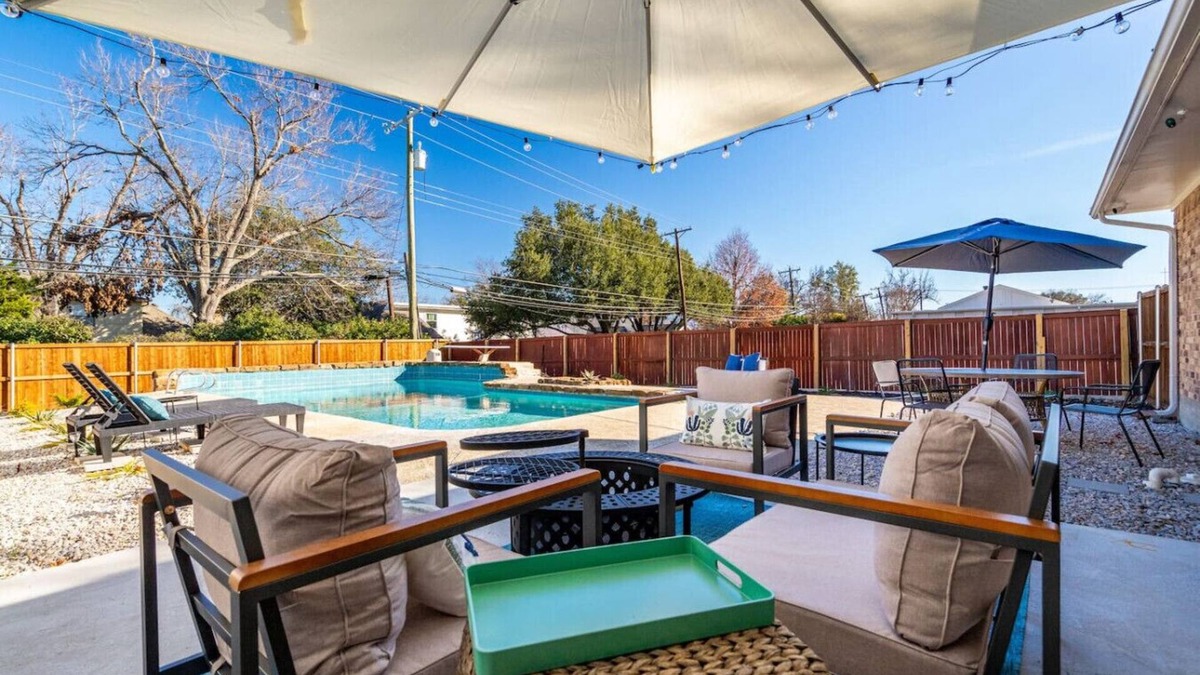 Richardson House | Dive Into Fun: Pool House with Grill + Game Room