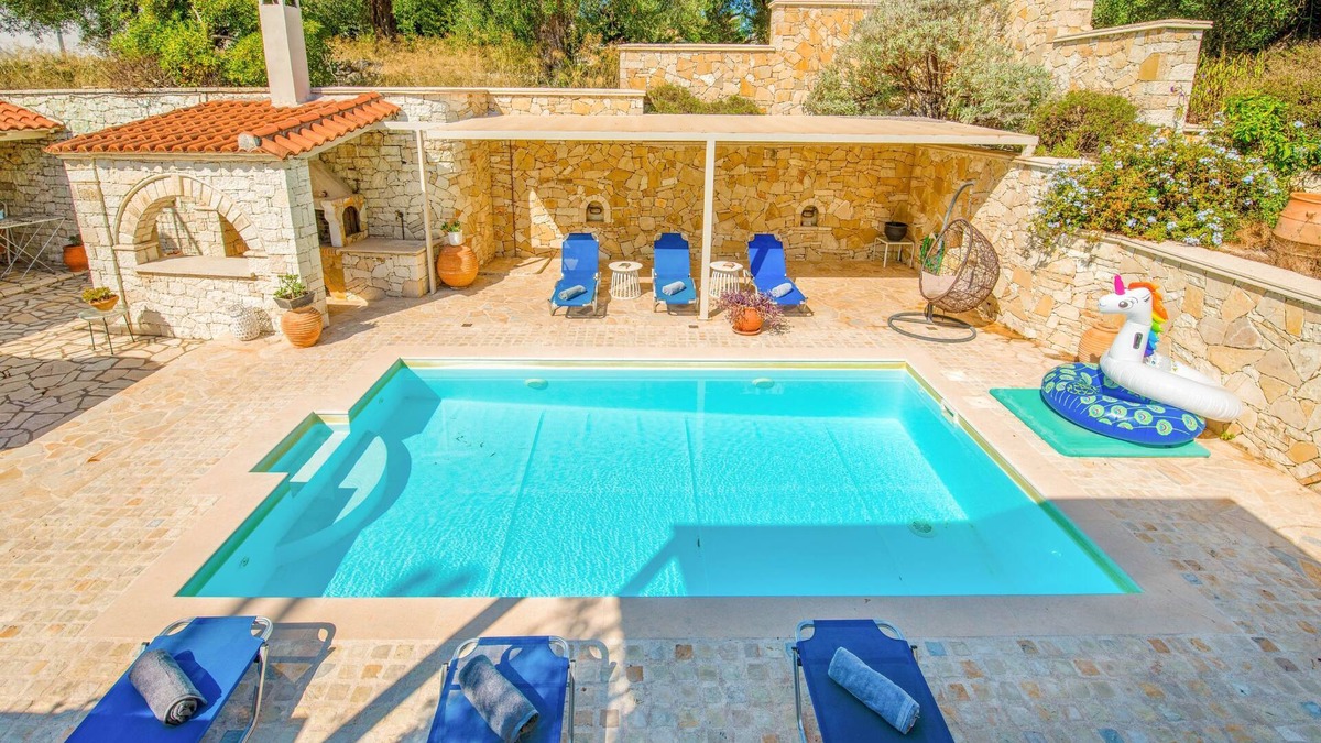 Koutsi Villa | Divista: Mesmerizing Sea View, Private Pool, Exquisite Stonework