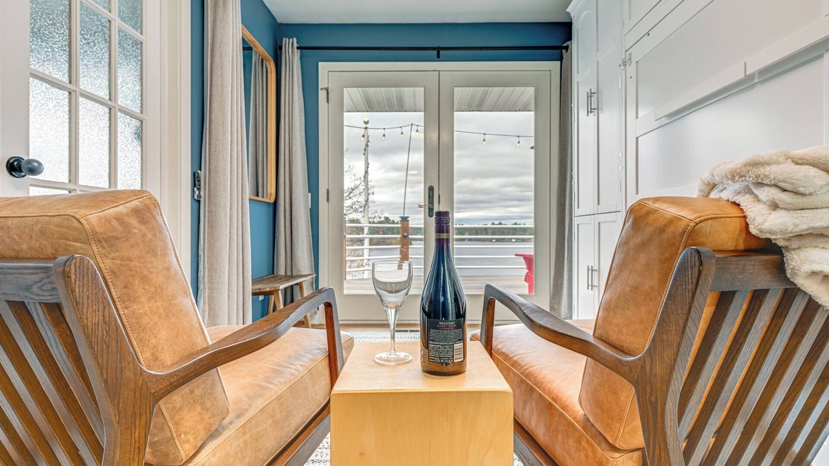 Lake Wissota Apartment | Dock, Deck & View: Lakefront Chippewa Falls Studio