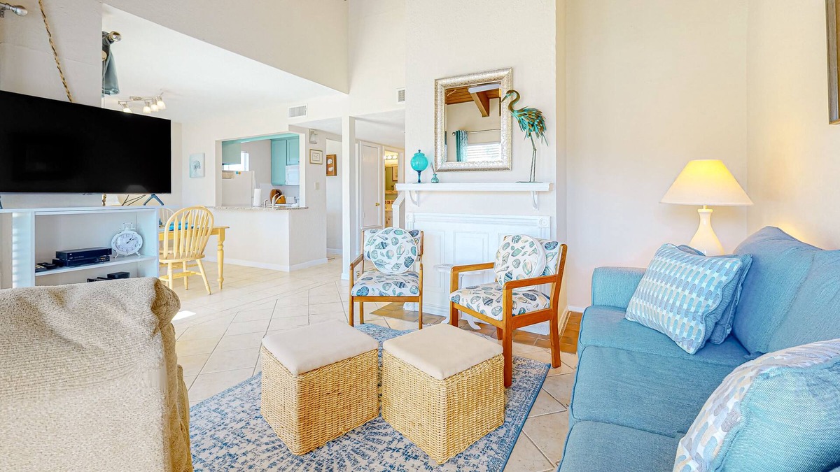 Sailhouse Condo | Dog-friendly, 2-level condo with deck, fast WiFi, pool, tennis & fishing pier