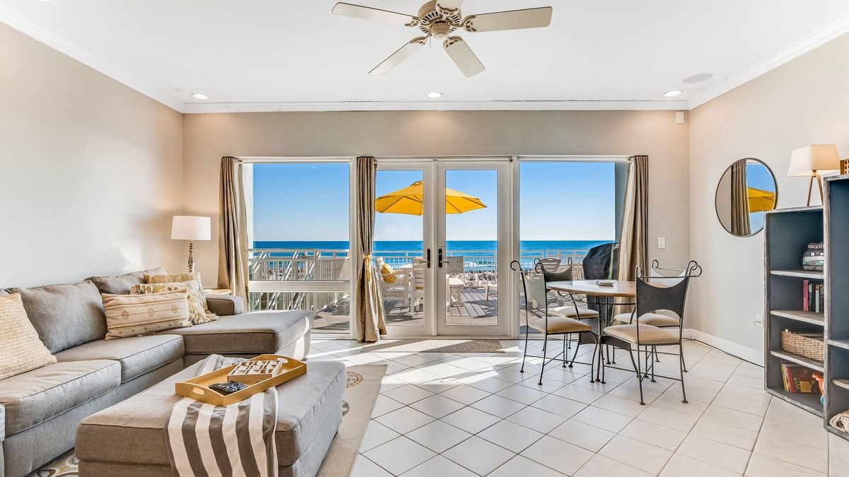 White Sands House | Dog-friendly, beachfront dream w/a wet bar & two furnished balconies