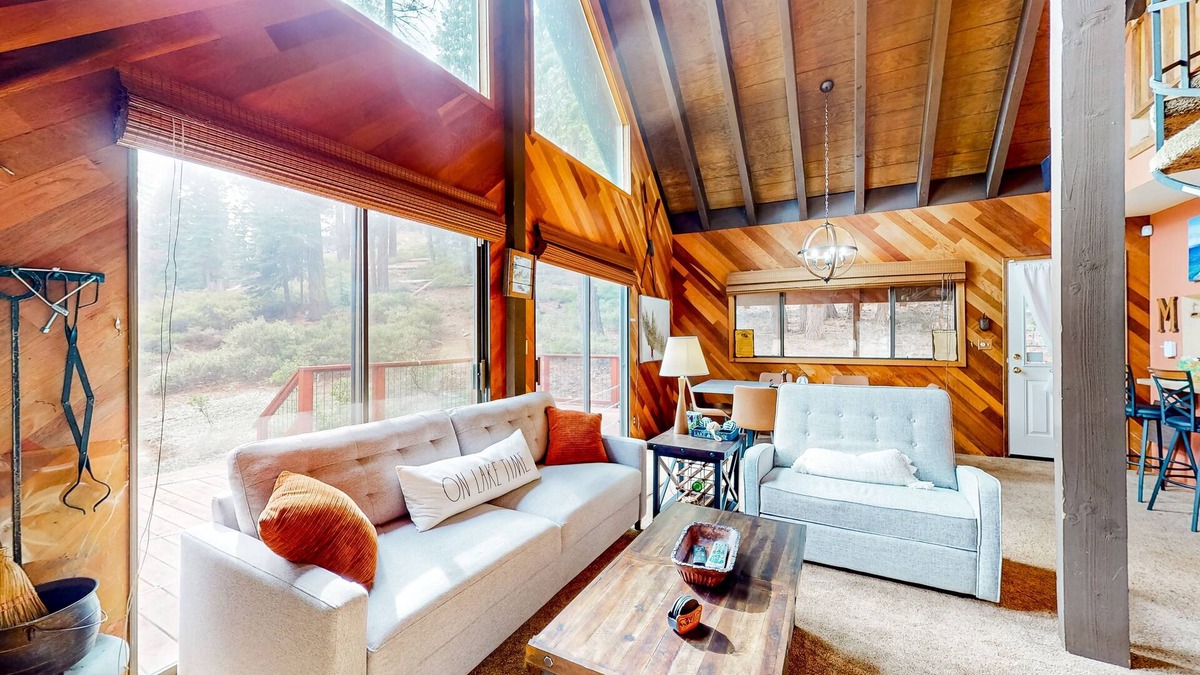 Carnelian Bay House | Dog-friendly cabin near lake/skiing with fireplace, deck, & W/D