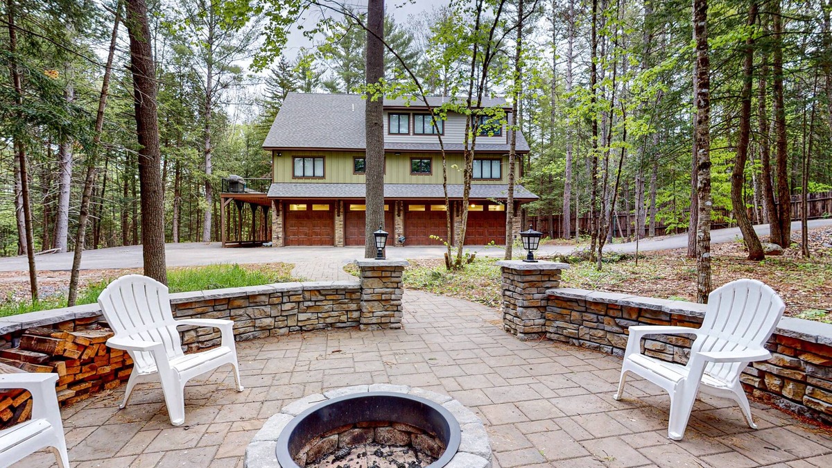 Dixfield House | Dog-friendly riverfront retreat with two decks, washer/dryer, Ping-Pong, & AC