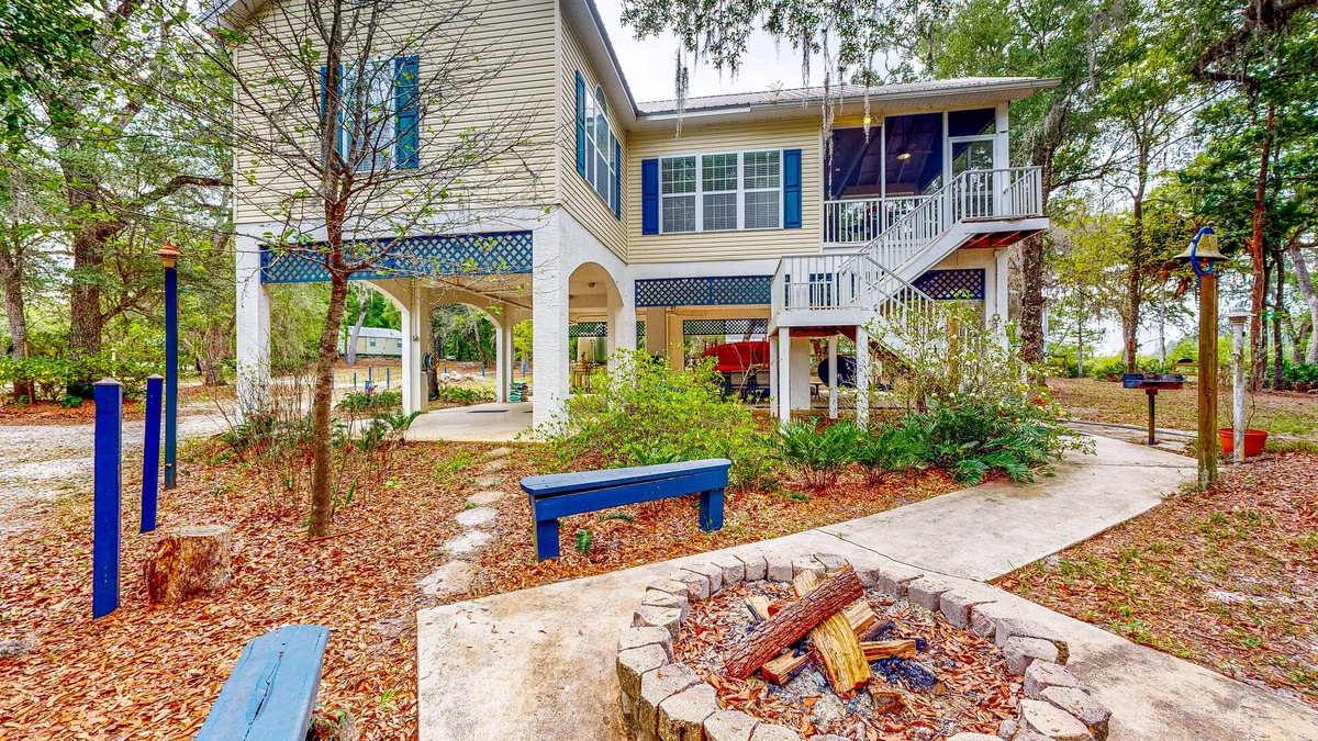 Bell House | Dog-friendly riverfront home with screened porch, firepit, & private dock