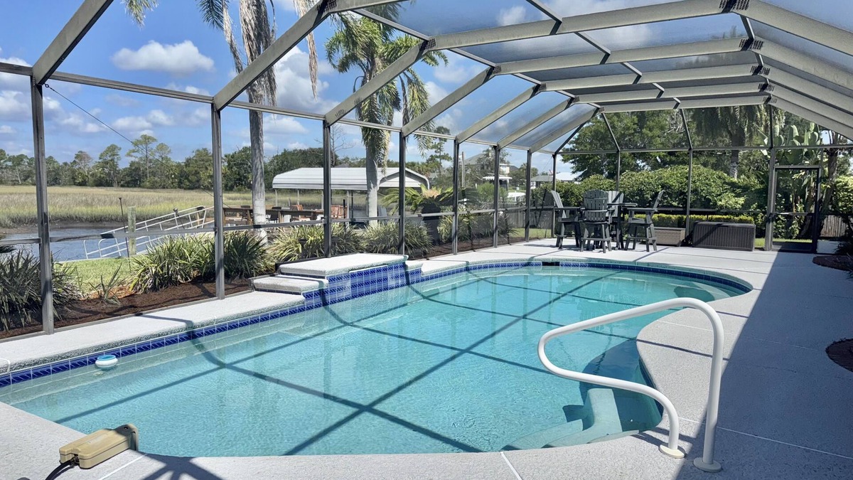 Isle of Palms House | Dog-friendly waterfront home with private dock, boat lift, pool and spa