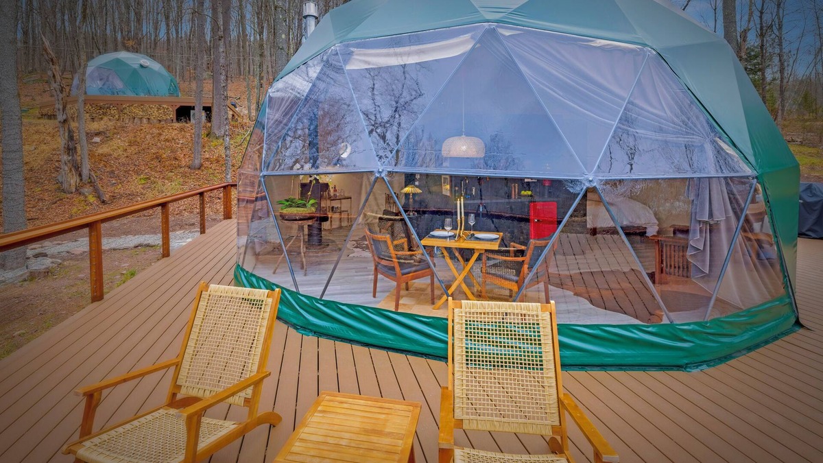 Swan Lake RV Rental | Domes at Catskills a lakefront glamping adventure for adults